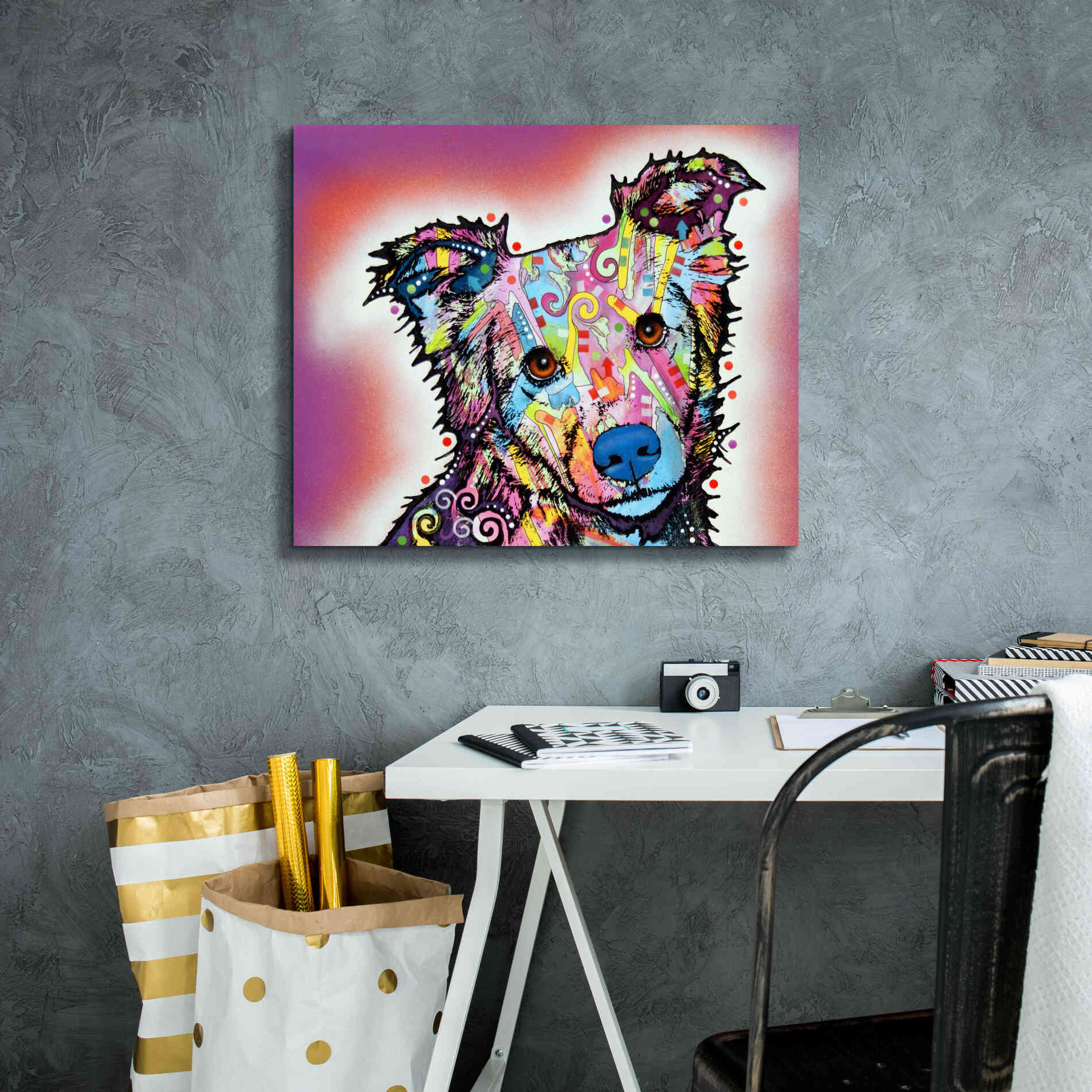 'Collied' by Dean Russo, Giclee Canvas Wall Art,24x20