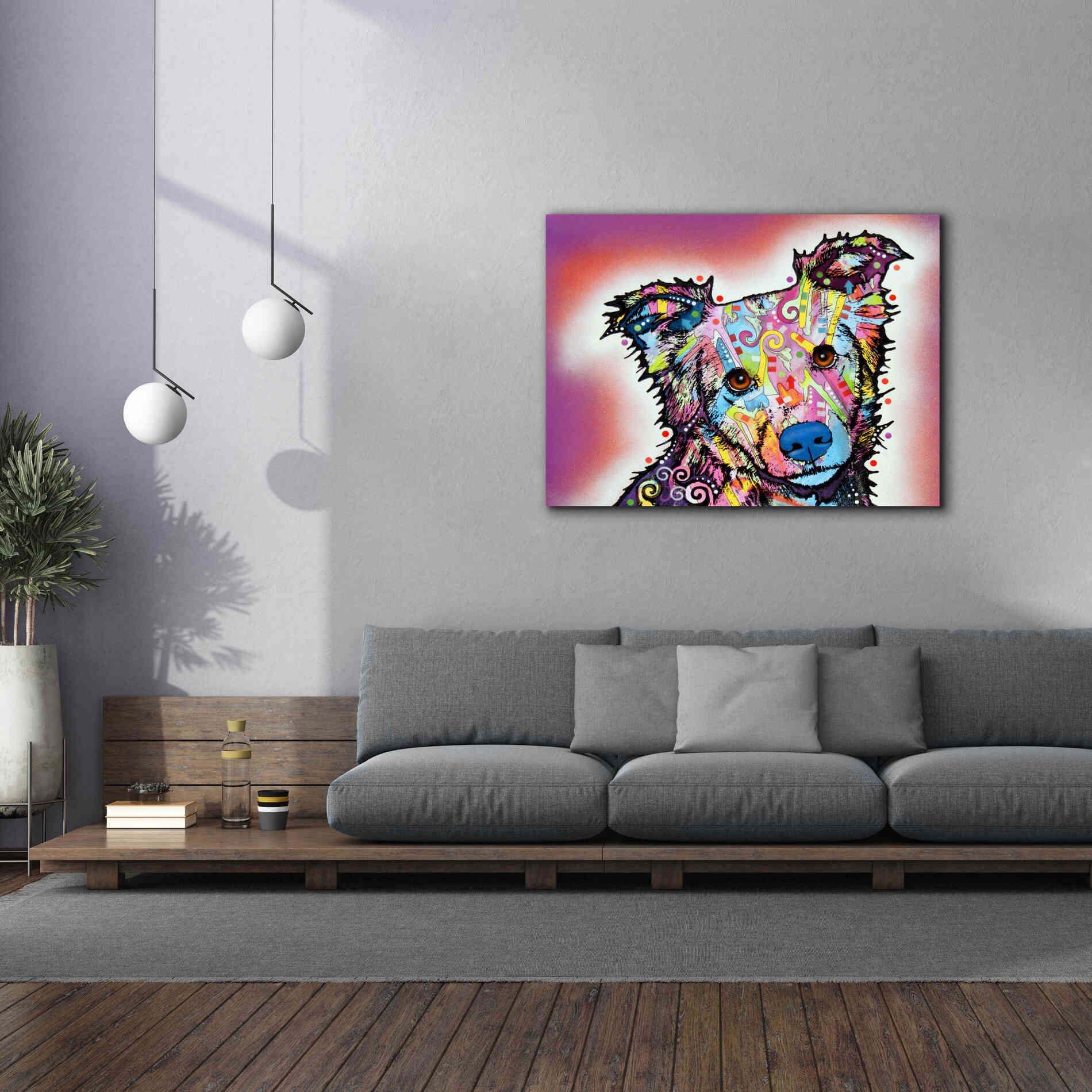 'Collied' by Dean Russo, Giclee Canvas Wall Art,54x40