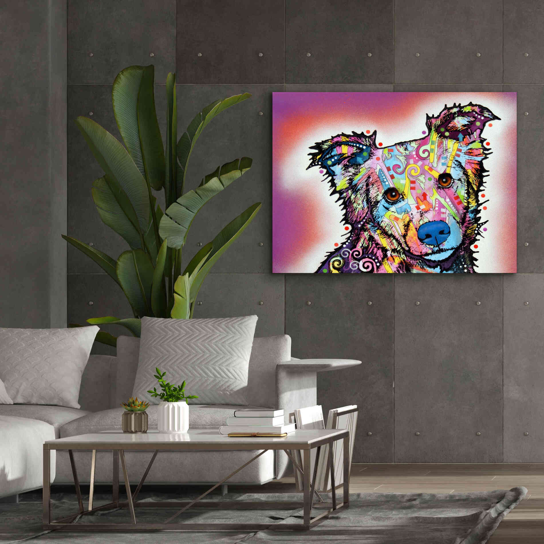 'Collied' by Dean Russo, Giclee Canvas Wall Art,54x40