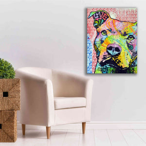 'Thoughtful Pit Bull This Years Love 2013 Part 1' by Dean Russo, Giclee Canvas Wall Art,26x34