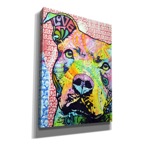 'Thoughtful Pit Bull This Years Love 2013 Part 1' by Dean Russo, Giclee Canvas Wall Art