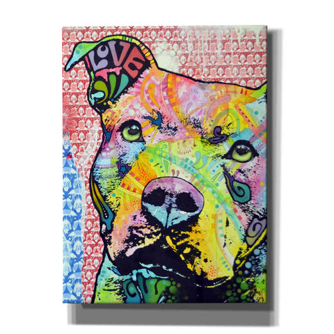 Image of 'Thoughtful Pit Bull This Years Love 2013 Part 1' by Dean Russo, Giclee Canvas Wall Art