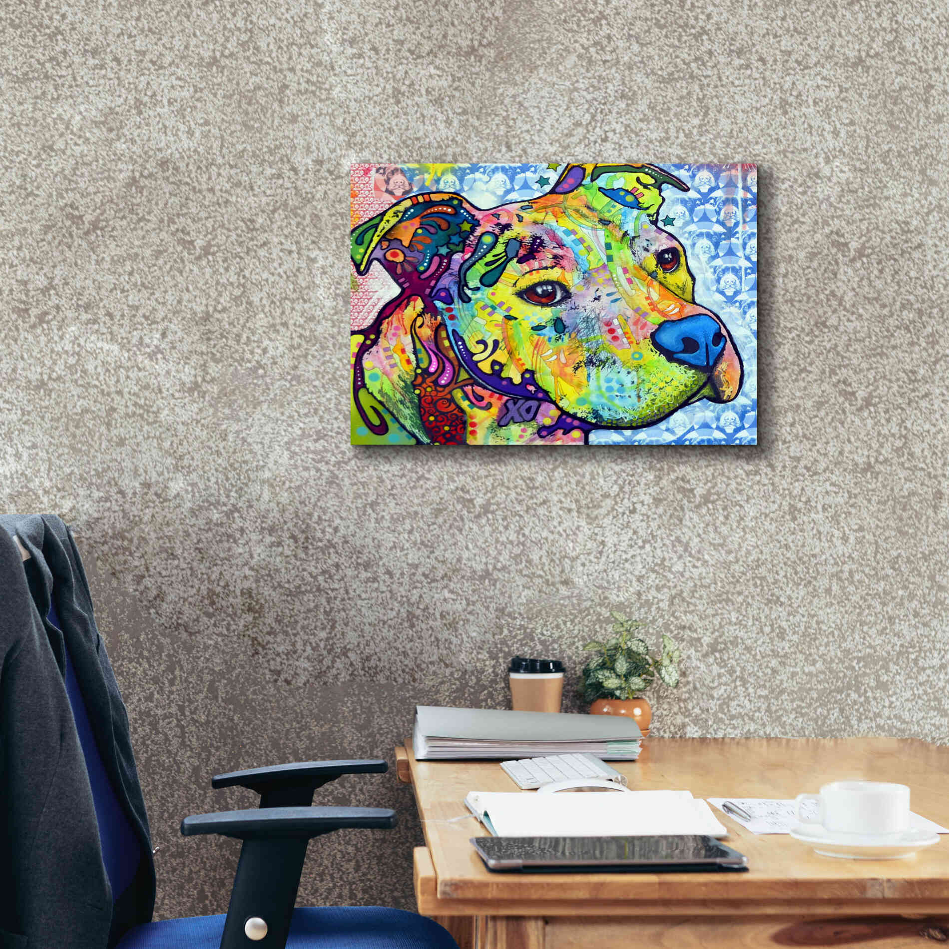 'Thoughtful Pit Bull This Years Love 2013 Part 2' by Dean Russo, Giclee Canvas Wall Art,24x20