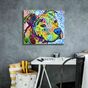 'Thoughtful Pit Bull This Years Love 2013 Part 2' by Dean Russo, Giclee Canvas Wall Art,24x20