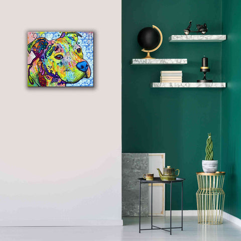 Image of 'Thoughtful Pit Bull This Years Love 2013 Part 2' by Dean Russo, Giclee Canvas Wall Art,24x20