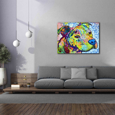 Image of 'Thoughtful Pit Bull This Years Love 2013 Part 2' by Dean Russo, Giclee Canvas Wall Art,54x40