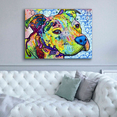 Image of 'Thoughtful Pit Bull This Years Love 2013 Part 2' by Dean Russo, Giclee Canvas Wall Art,54x40