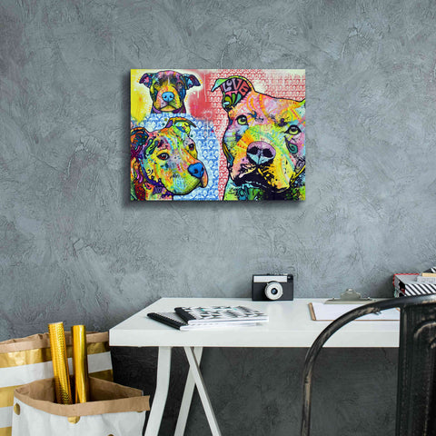 Image of 'Thoughtful Pit Bull This Years Love 2013 Part 3' by Dean Russo, Giclee Canvas Wall Art,16x12