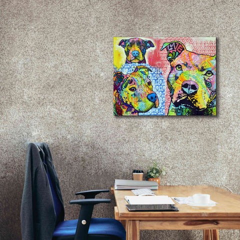 Image of 'Thoughtful Pit Bull This Years Love 2013 Part 3' by Dean Russo, Giclee Canvas Wall Art,34x26