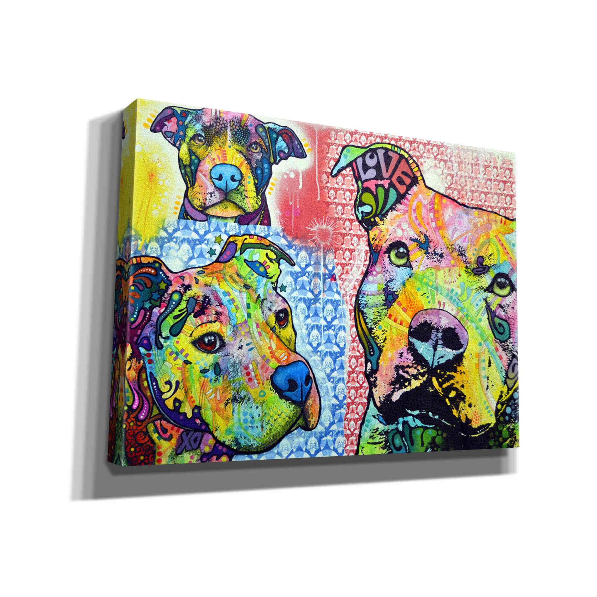 'Thoughtful Pit Bull This Years Love 2013 Part 3' by Dean Russo, Giclee Canvas Wall Art