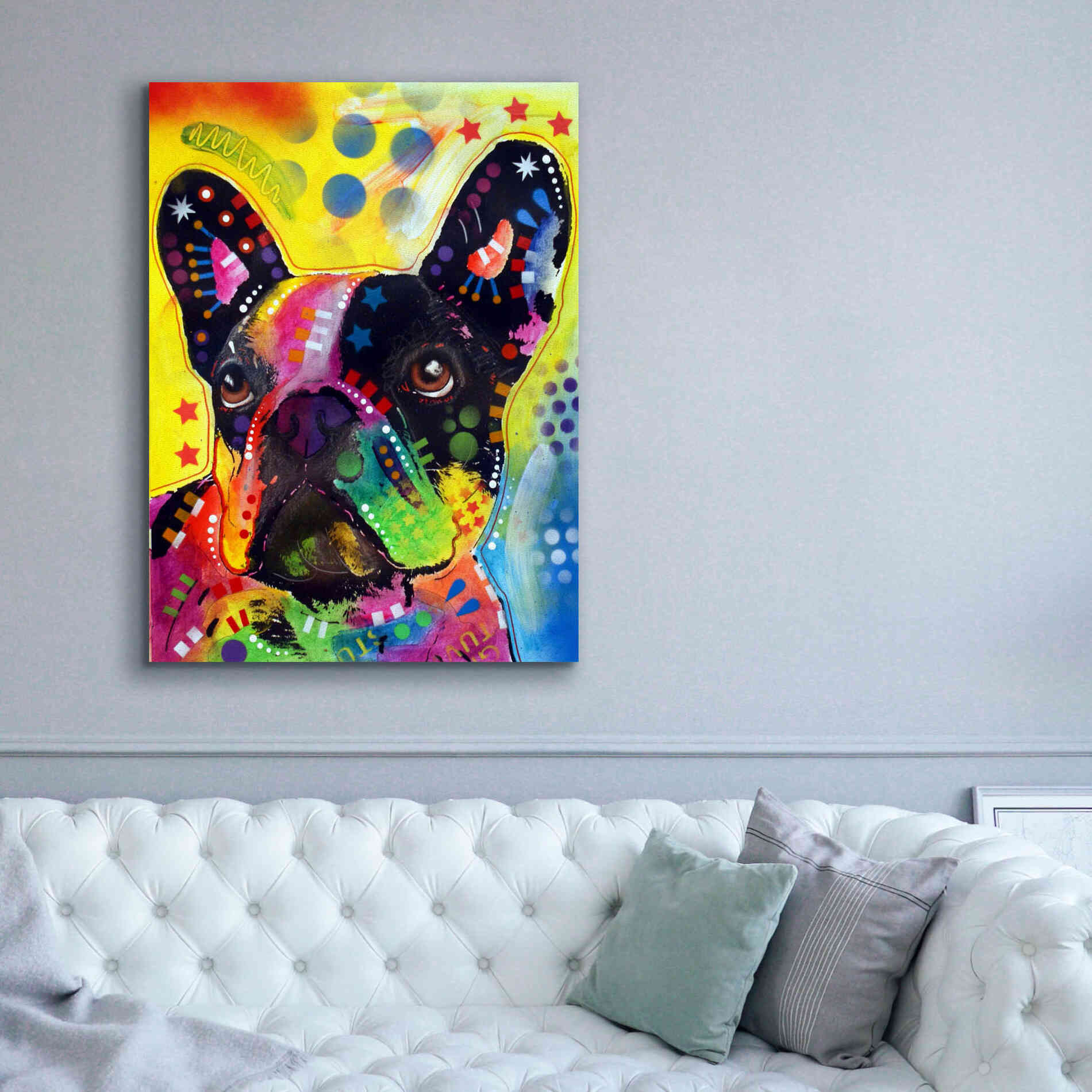 'French Bulldog 2' by Dean Russo, Giclee Canvas Wall Art,40x54
