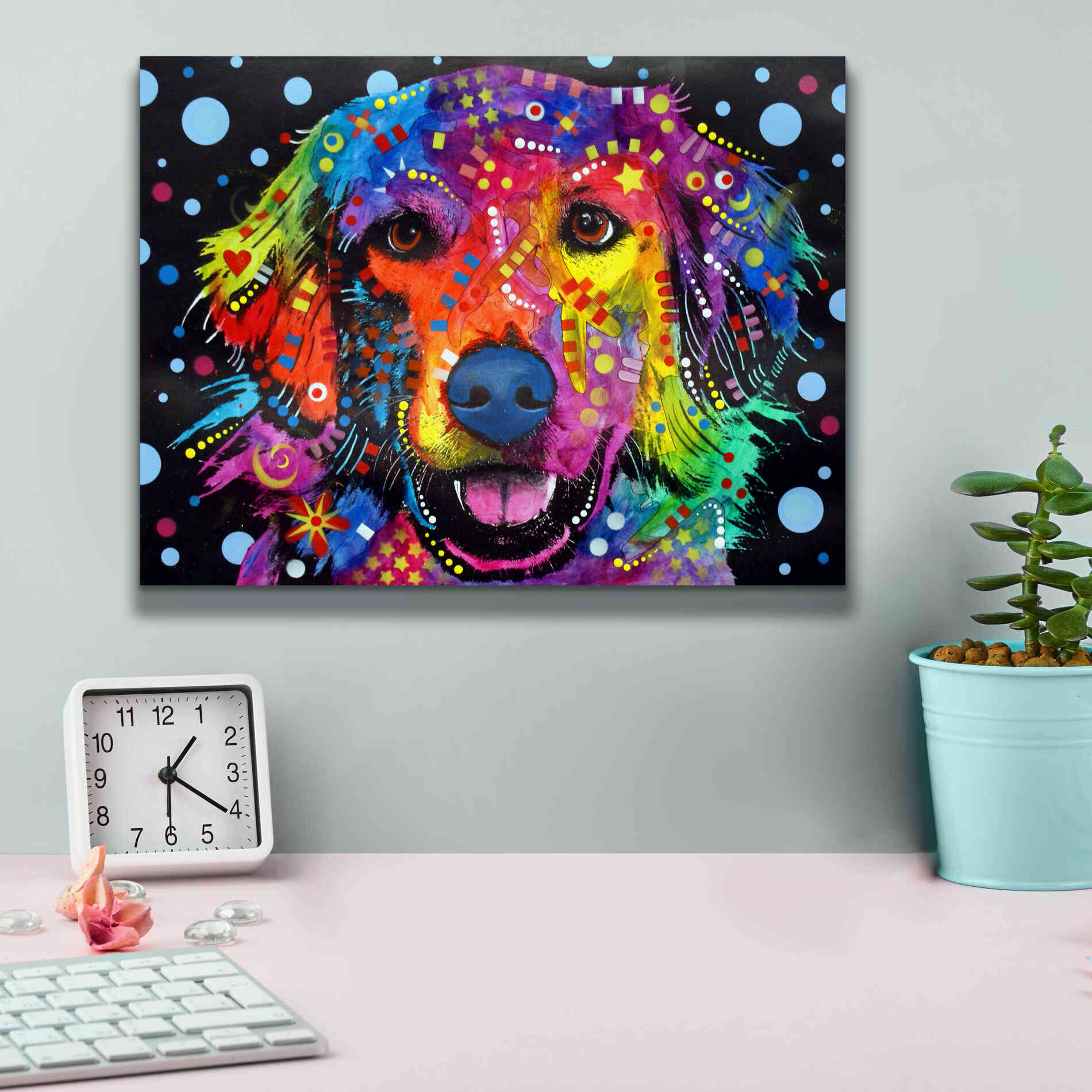 'Love Is Golden ' by Dean Russo, Giclee Canvas Wall Art,16x12