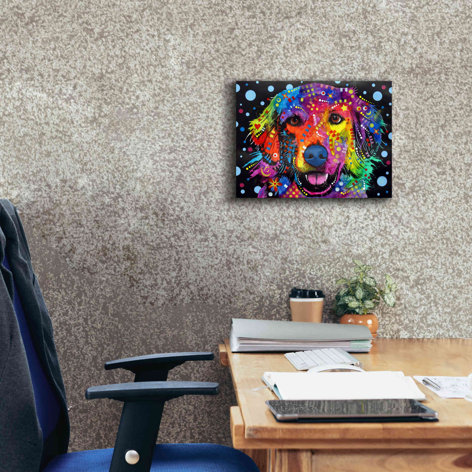 'Love Is Golden ' by Dean Russo, Giclee Canvas Wall Art,16x12