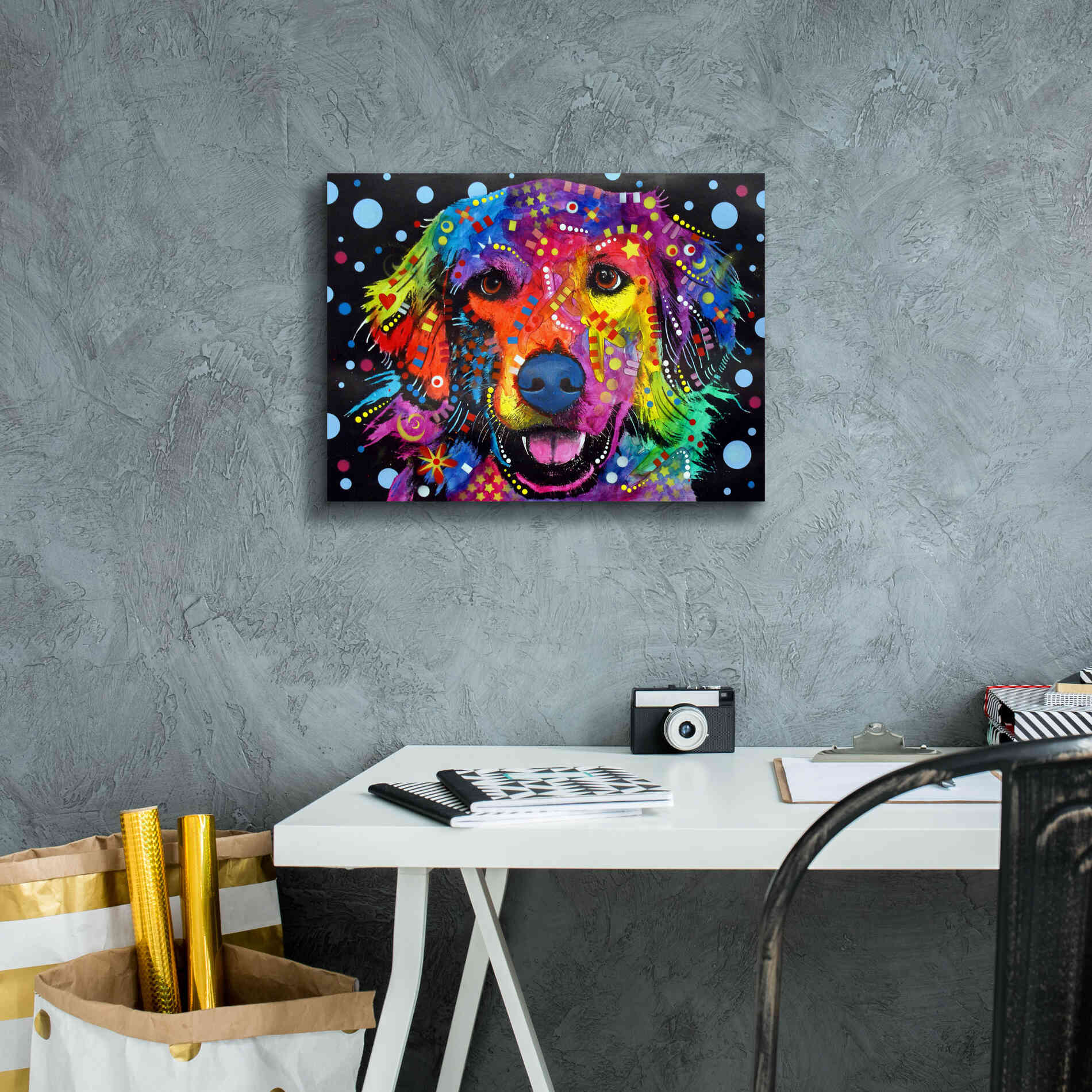 'Love Is Golden ' by Dean Russo, Giclee Canvas Wall Art,16x12