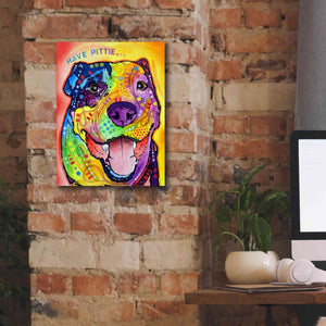 'Have Pittie' by Dean Russo, Giclee Canvas Wall Art,12x16