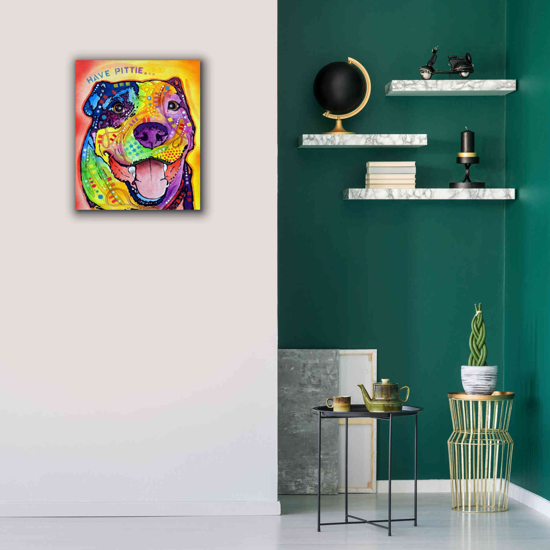 'Have Pittie' by Dean Russo, Giclee Canvas Wall Art,20x24