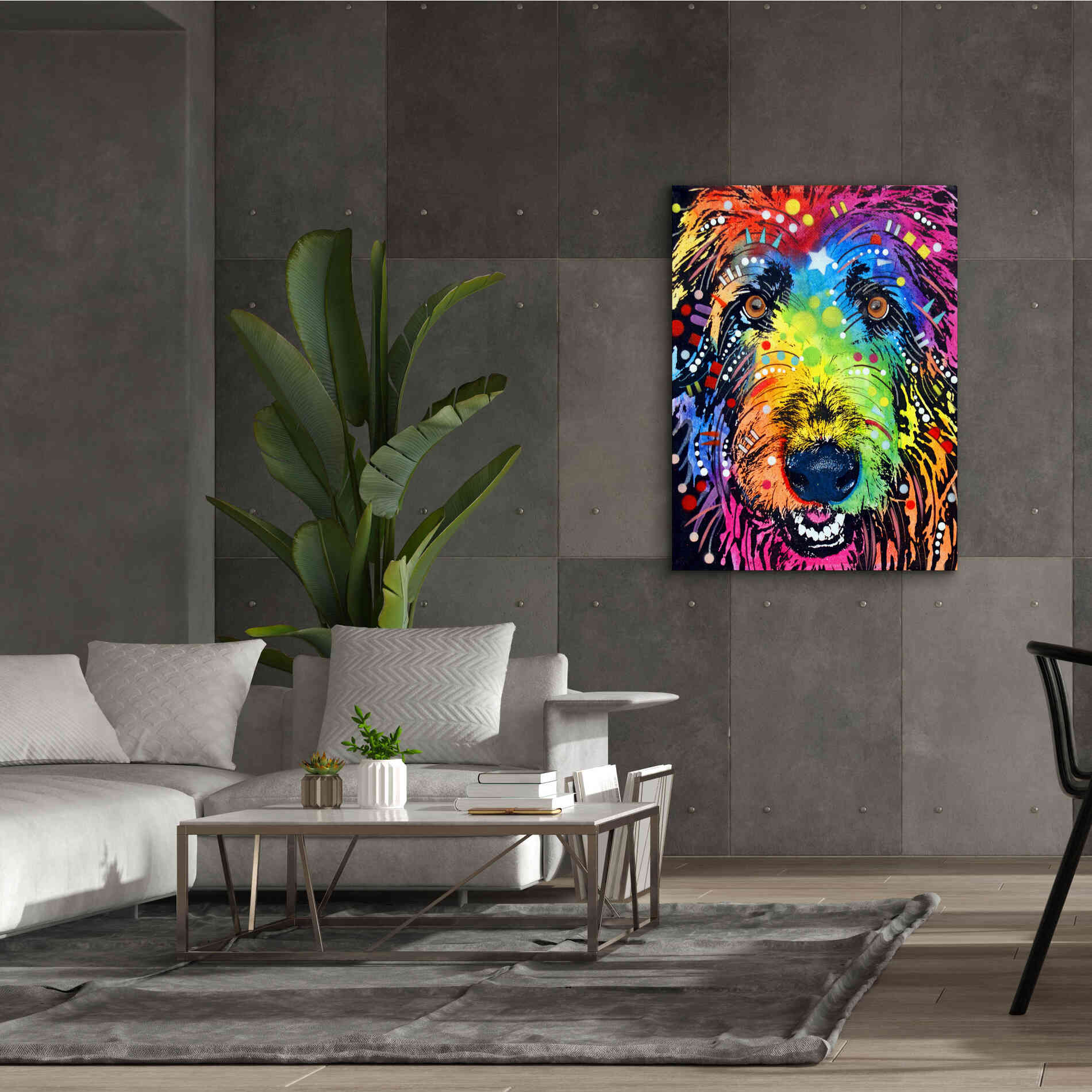 'Irish Wolfhound' by Dean Russo, Giclee Canvas Wall Art,40x54