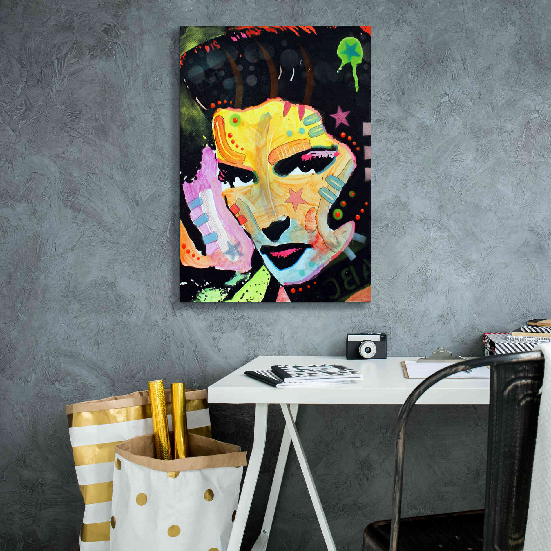 'Katherine Hepburn' by Dean Russo, Giclee Canvas Wall Art,18x26