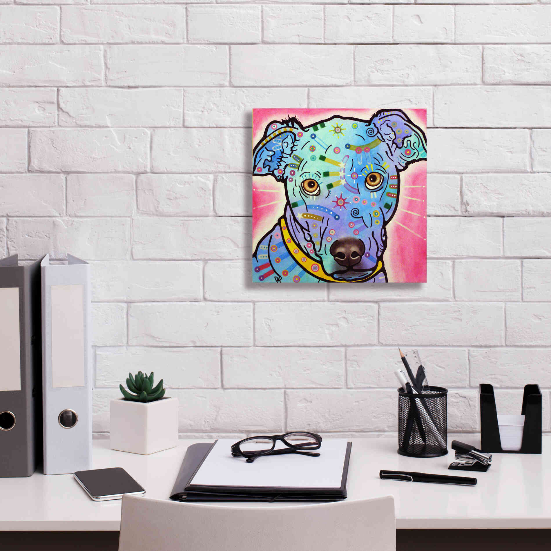 'Leer' by Dean Russo, Giclee Canvas Wall Art,12x12