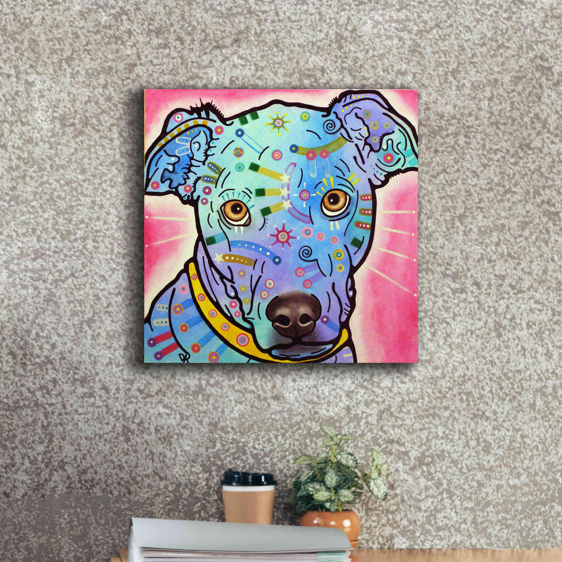 'Leer' by Dean Russo, Giclee Canvas Wall Art,18x18