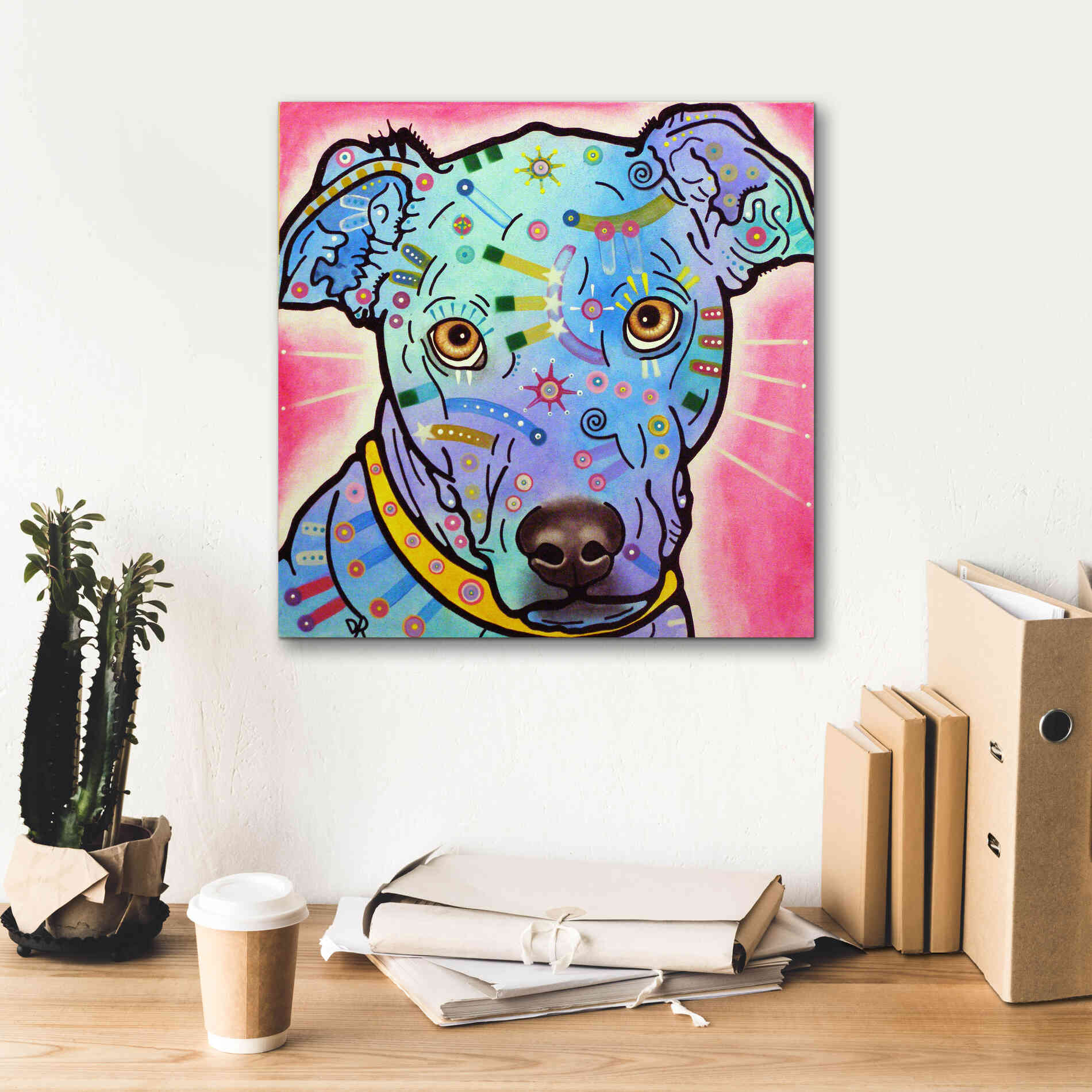 'Leer' by Dean Russo, Giclee Canvas Wall Art,18x18