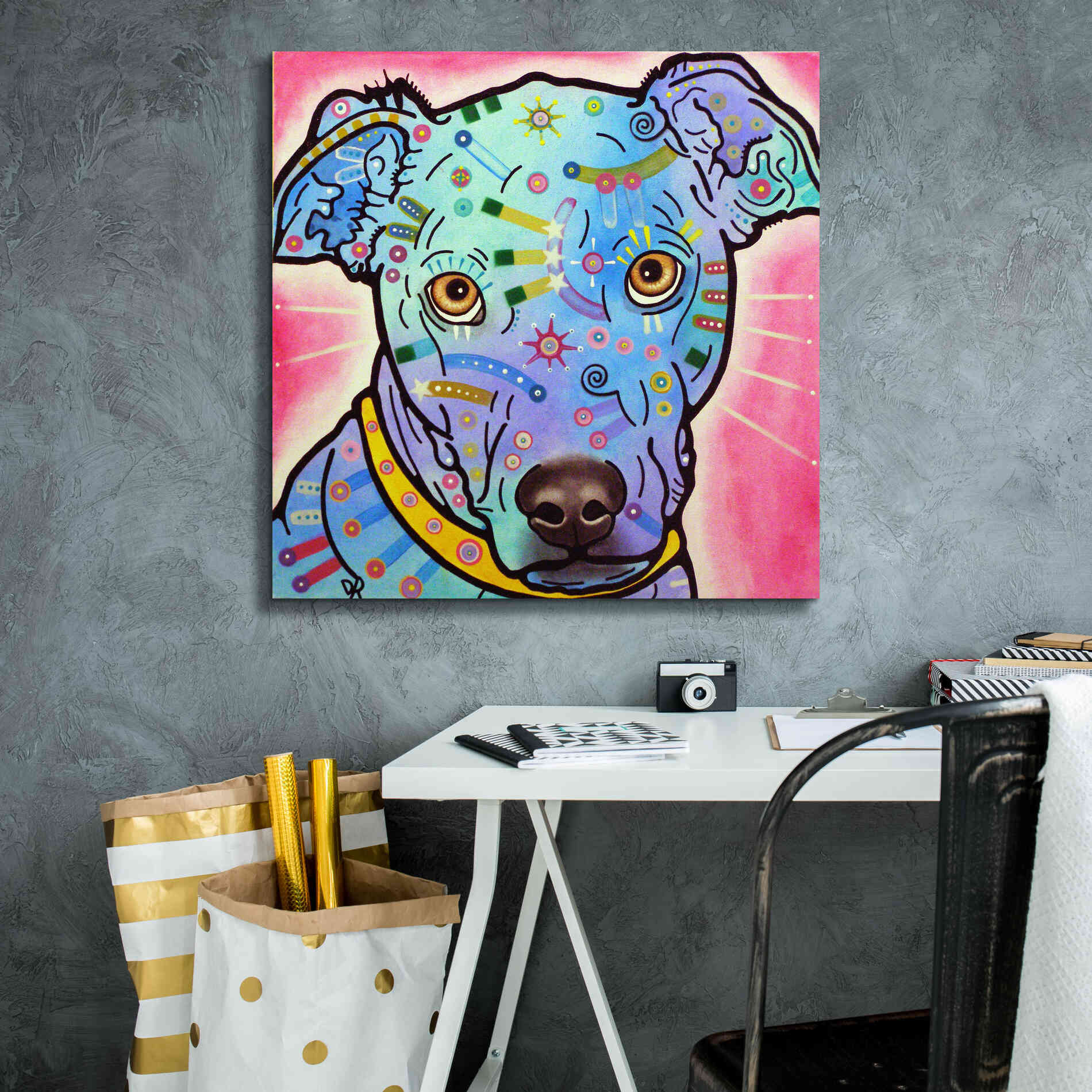 'Leer' by Dean Russo, Giclee Canvas Wall Art,26x26