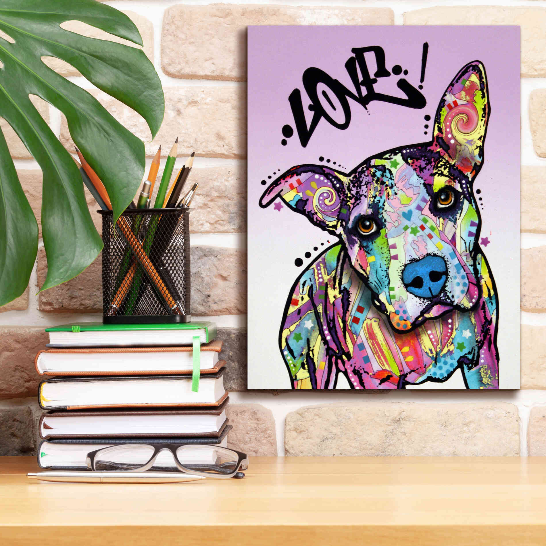 'Love!' by Dean Russo, Giclee Canvas Wall Art,12x16