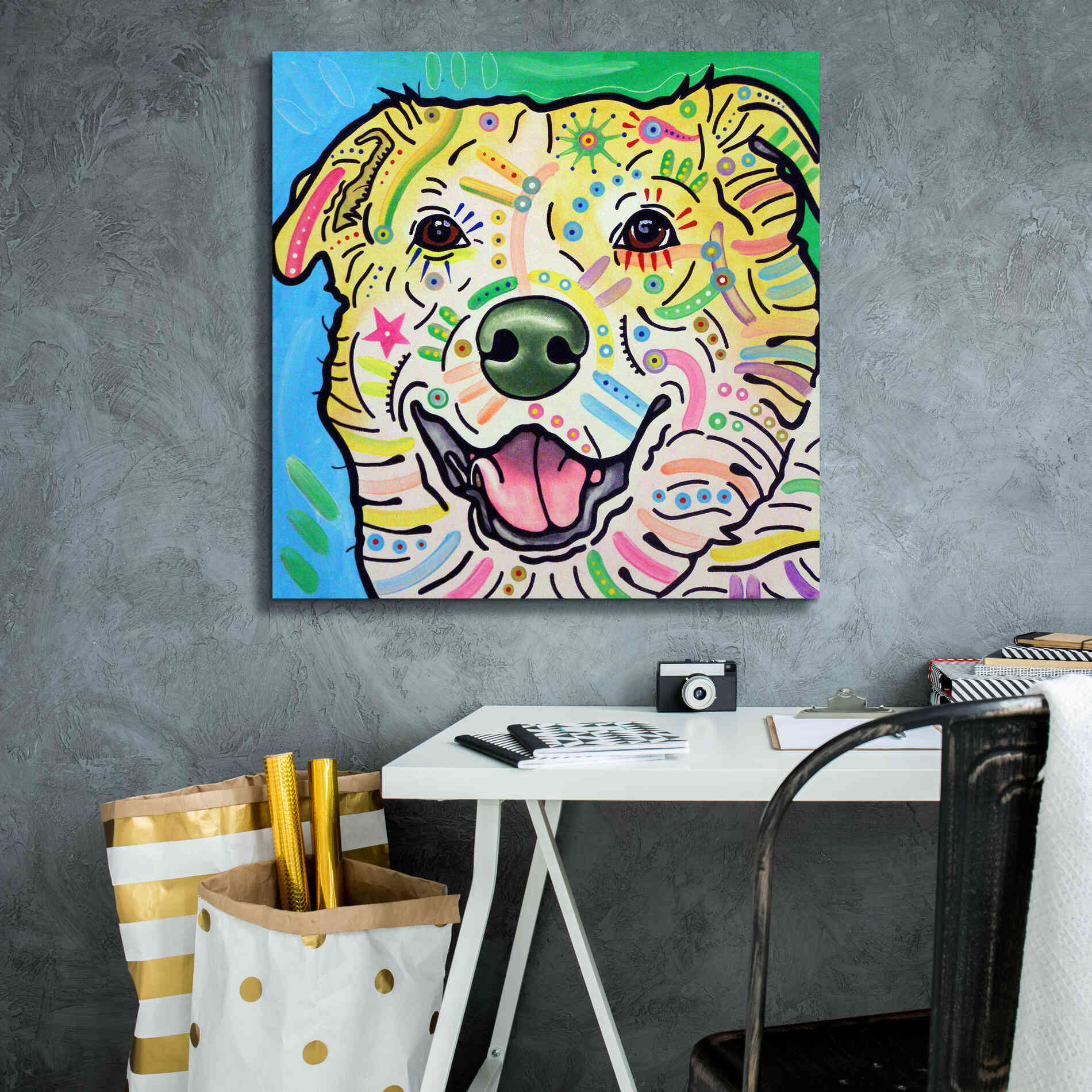 'Maude' by Dean Russo, Giclee Canvas Wall Art,26x26