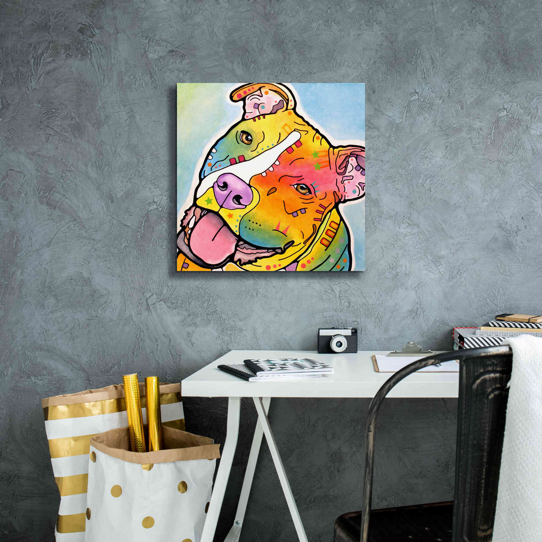 'Skittles' by Dean Russo, Giclee Canvas Wall Art,18x18