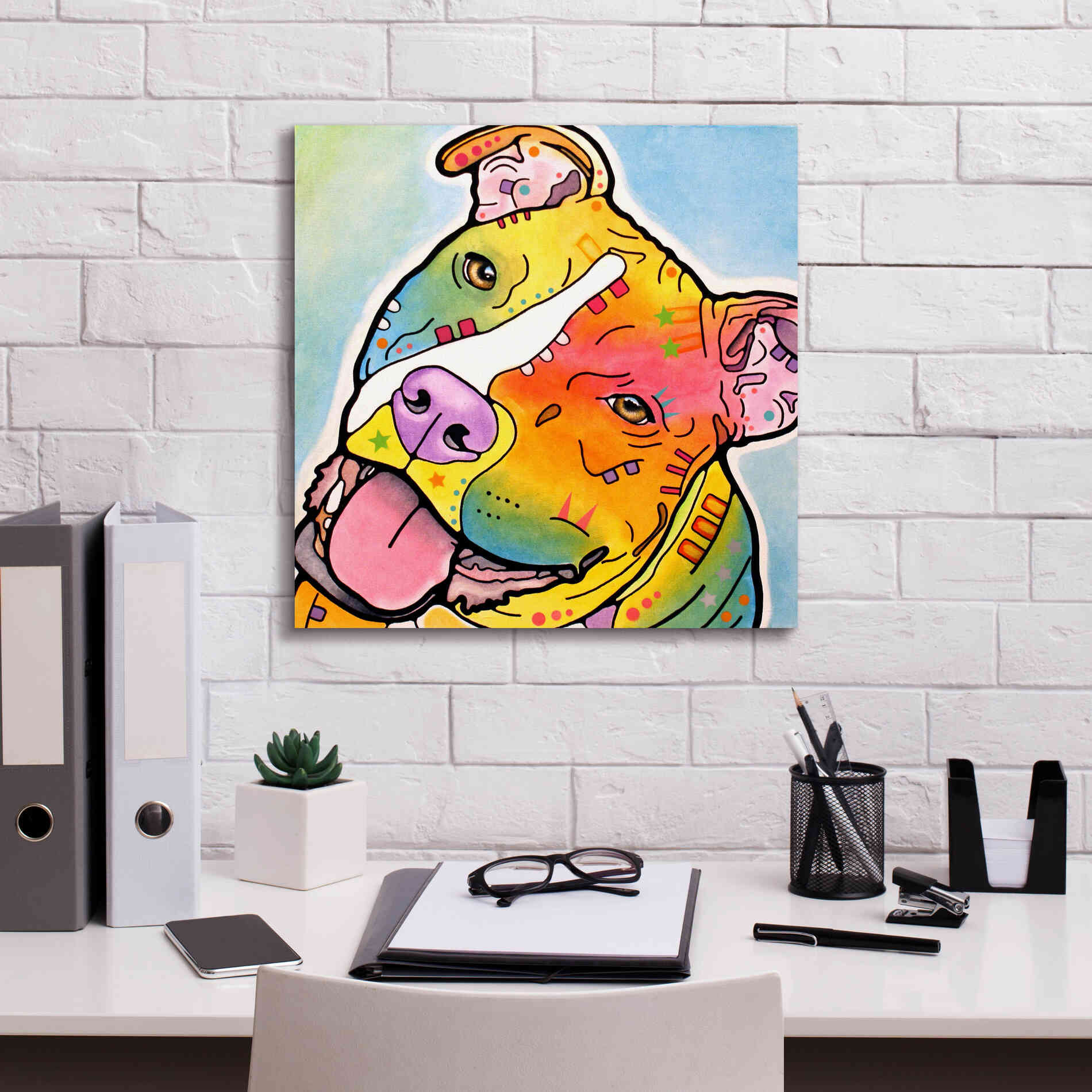 'Skittles' by Dean Russo, Giclee Canvas Wall Art,18x18