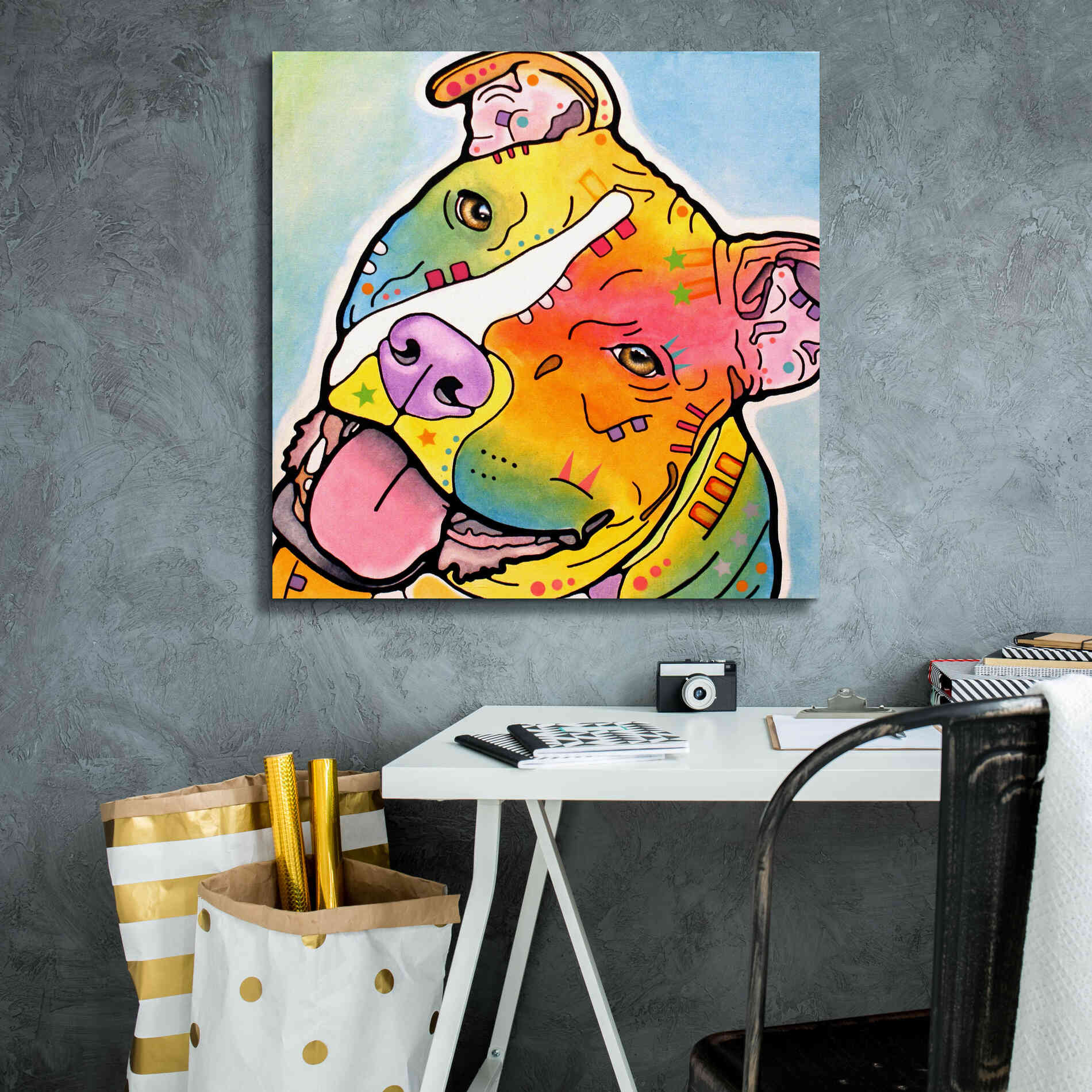 'Skittles' by Dean Russo, Giclee Canvas Wall Art,26x26