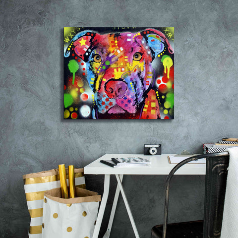 Image of 'The Brooklyn Pit Bull' by Dean Russo, Giclee Canvas Wall Art,24x20