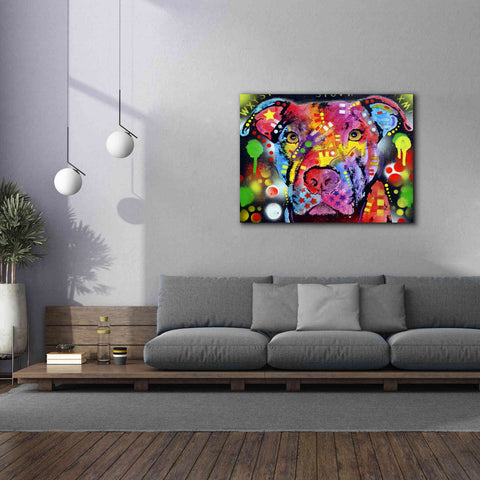 Image of 'The Brooklyn Pit Bull' by Dean Russo, Giclee Canvas Wall Art,54x40