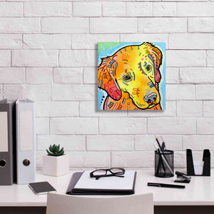 'The Golden(Ish) Retriever' by Dean Russo, Giclee Canvas Wall Art,12x12