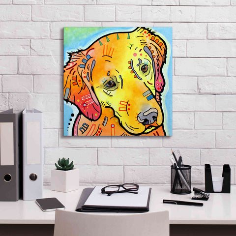 Image of 'The Golden(Ish) Retriever' by Dean Russo, Giclee Canvas Wall Art,18x18