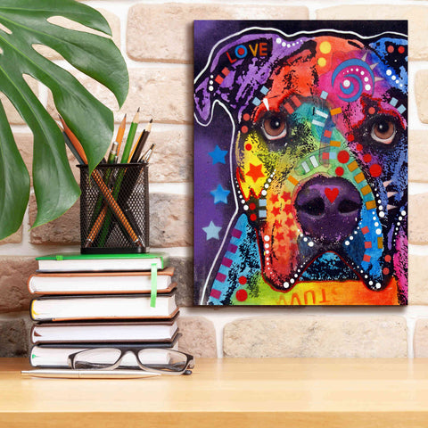 Image of 'American Bulldog 3' by Dean Russo, Giclee Canvas Wall Art,12x16