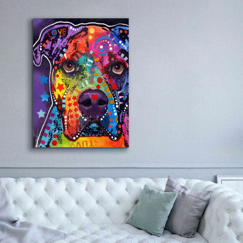Image of 'American Bulldog 3' by Dean Russo, Giclee Canvas Wall Art,40x54
