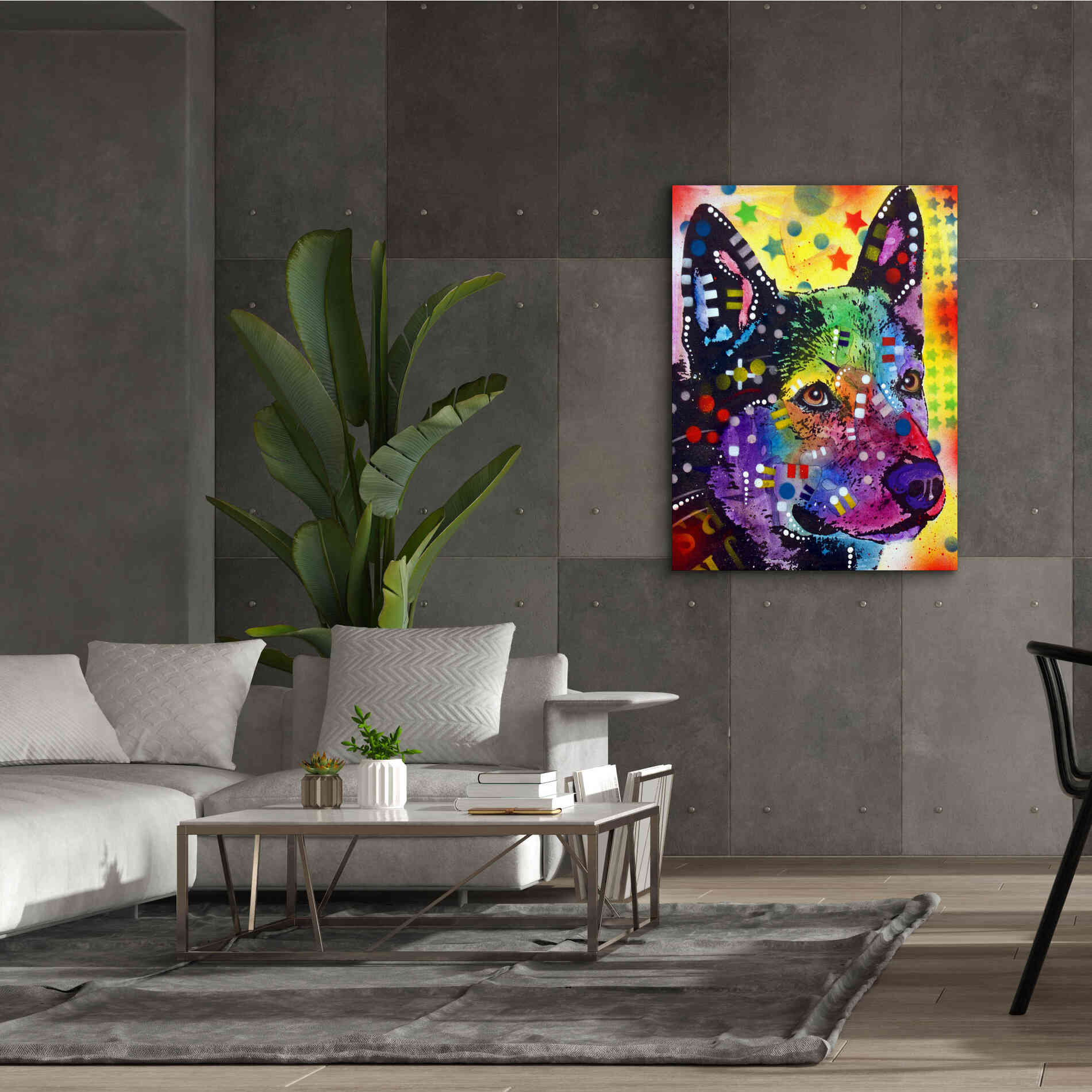 'Aus Cattle Dog' by Dean Russo, Giclee Canvas Wall Art,40x54