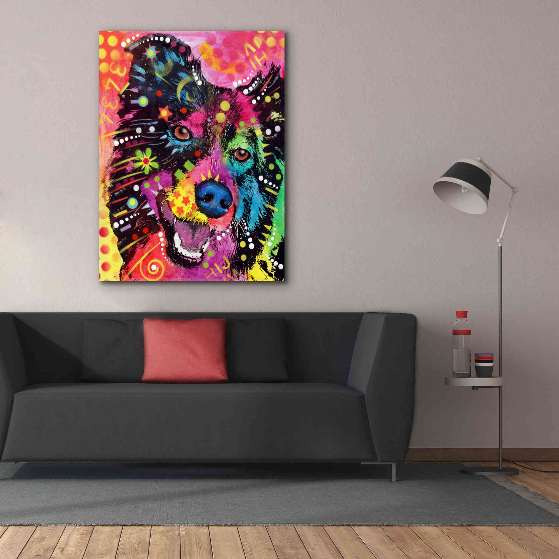 'Border Collie 2' by Dean Russo, Giclee Canvas Wall Art,40x54