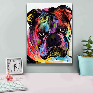'Bulldog' by Dean Russo, Giclee Canvas Wall Art,12x16