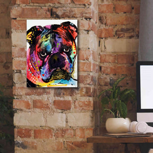 'Bulldog' by Dean Russo, Giclee Canvas Wall Art,12x16