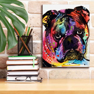 'Bulldog' by Dean Russo, Giclee Canvas Wall Art,12x16