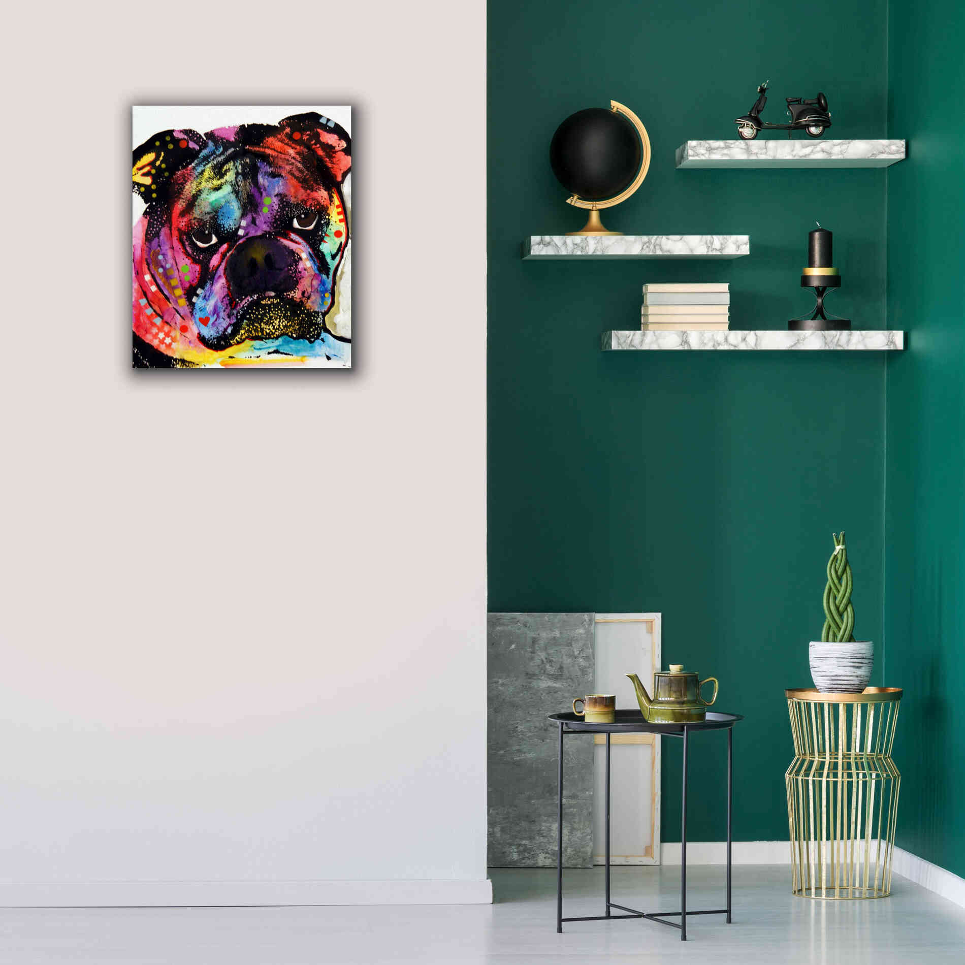 'Bulldog' by Dean Russo, Giclee Canvas Wall Art,20x24