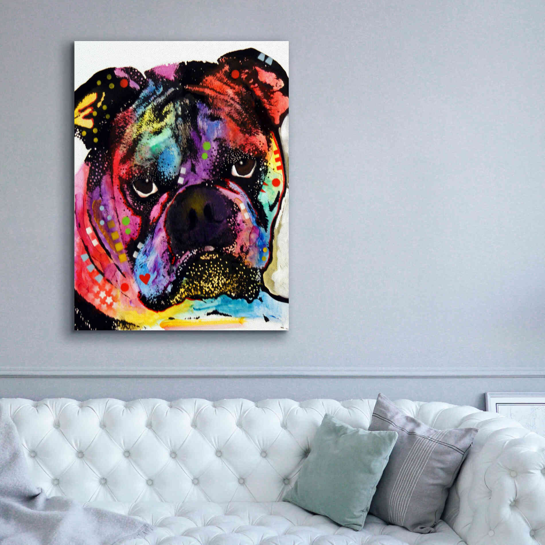 'Bulldog' by Dean Russo, Giclee Canvas Wall Art,40x54