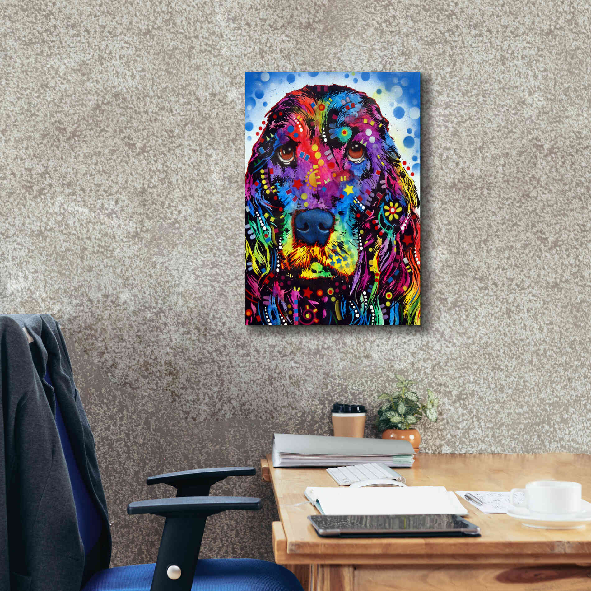 'Cocker Spaniel 2' by Dean Russo, Giclee Canvas Wall Art,18x26