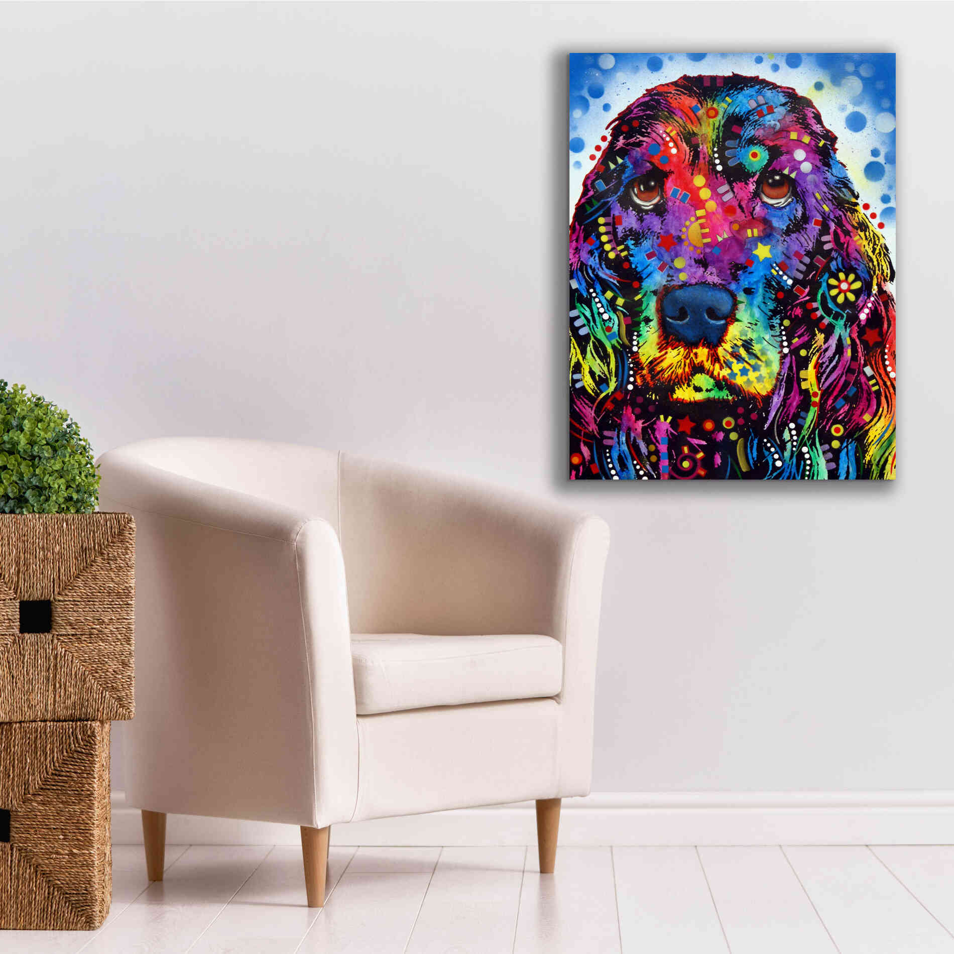 'Cocker Spaniel 2' by Dean Russo, Giclee Canvas Wall Art,26x34
