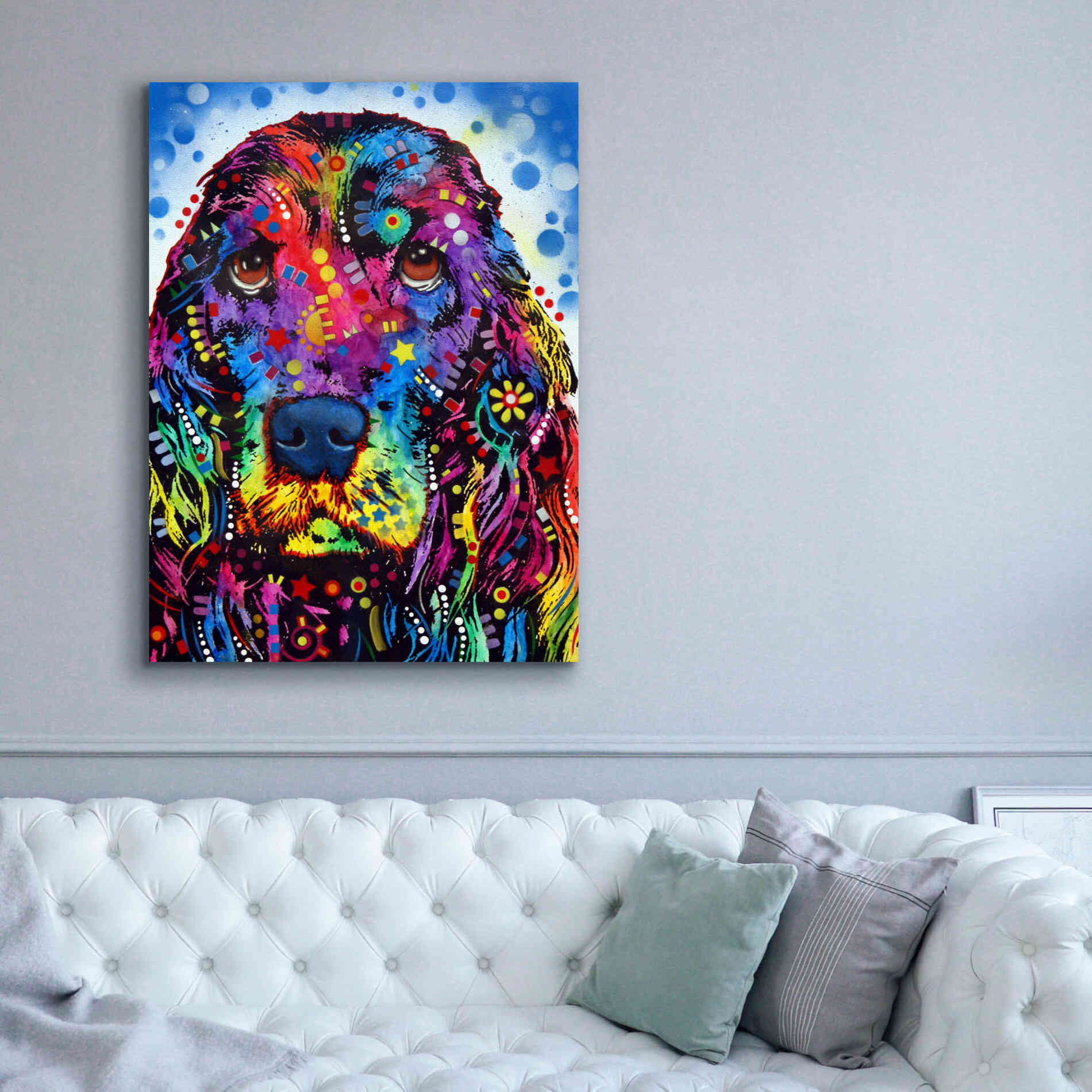 'Cocker Spaniel 2' by Dean Russo, Giclee Canvas Wall Art,40x54