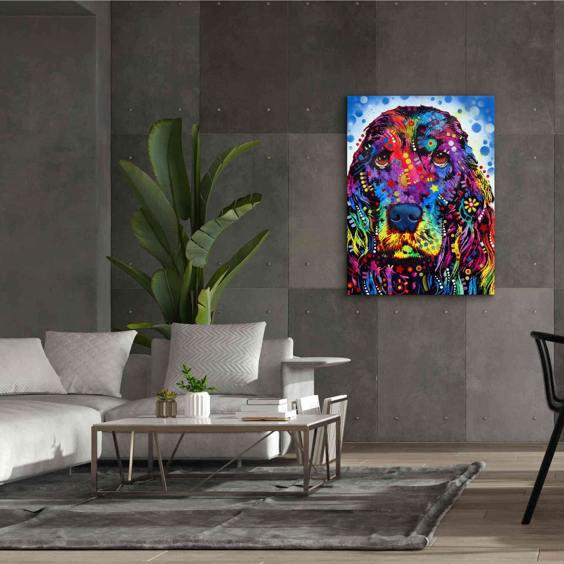 'Cocker Spaniel 2' by Dean Russo, Giclee Canvas Wall Art,40x54