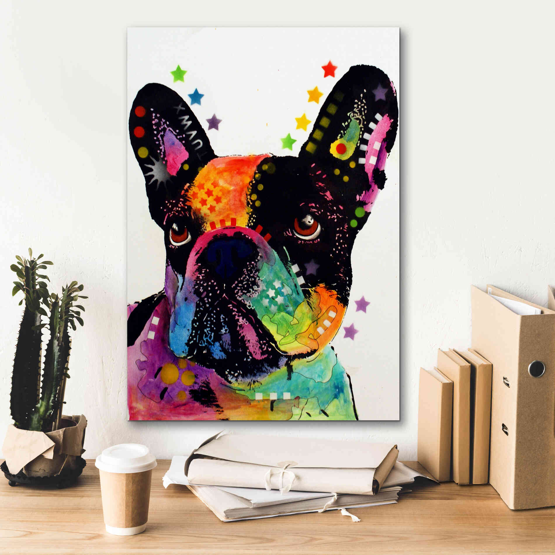 'French Bulldog' by Dean Russo, Giclee Canvas Wall Art,18x26