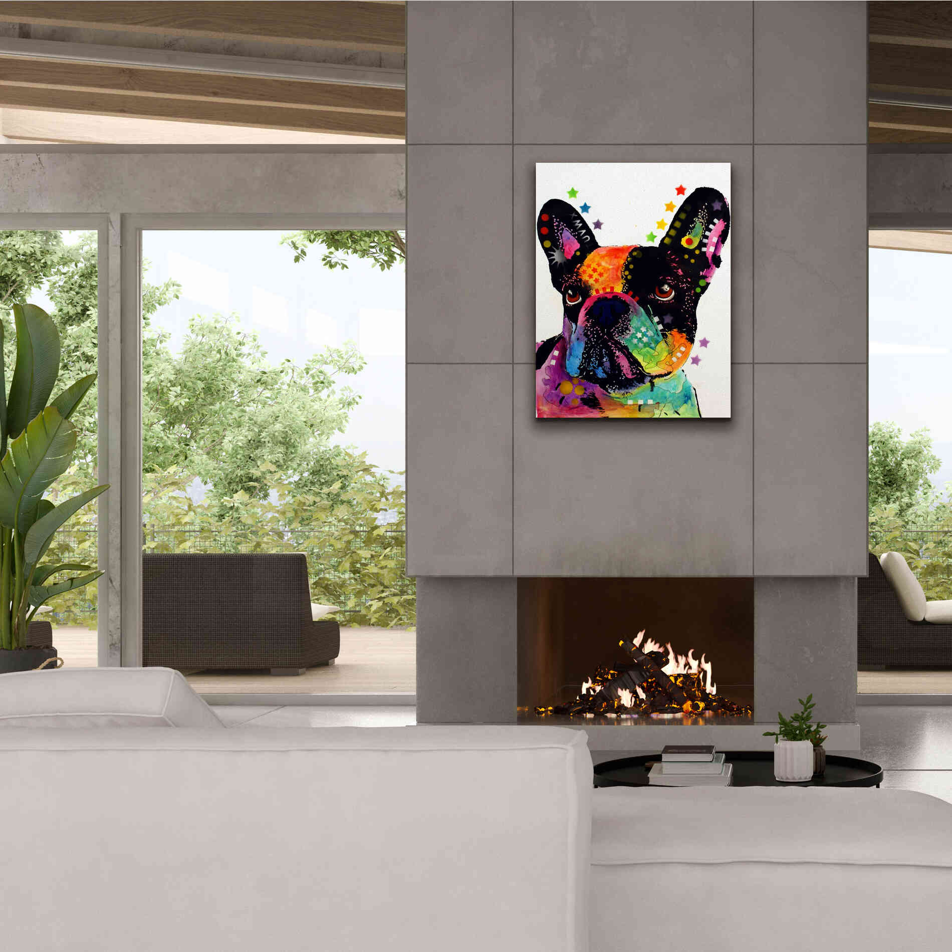 'French Bulldog' by Dean Russo, Giclee Canvas Wall Art,26x34